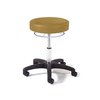 Midcentral Medical Physician Stool w/ Bright Aluminum Base, 360 Handle, Height - High, Brown MCM861-HH-BRN